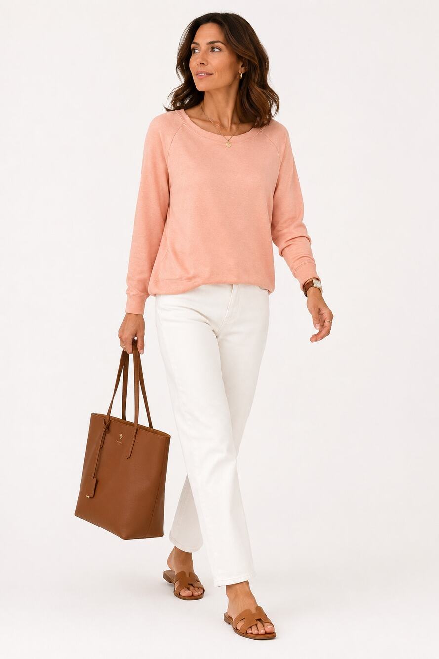Velvet by Graham Spencer Pink Lightweight Knit Pullover Sweater Small